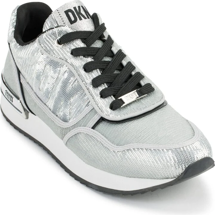 DKNY Women's Sequin Slip on Comfort Sneaker