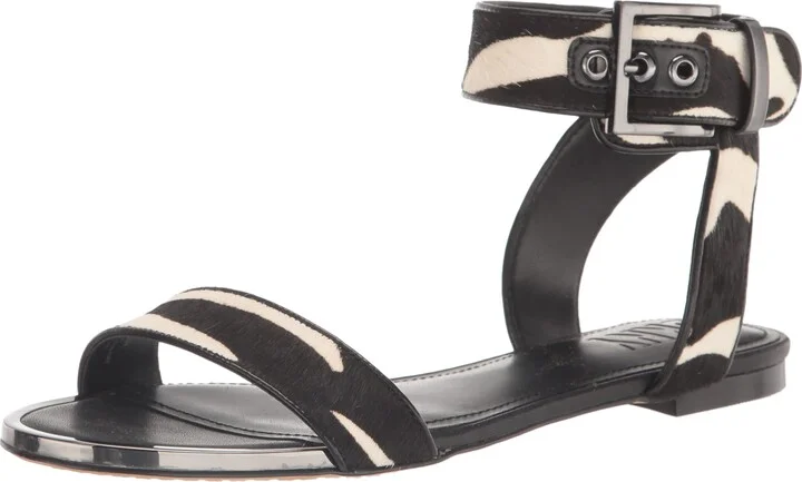 DKNY Women's Tamara Flat Sandal with Belt Strap Detail