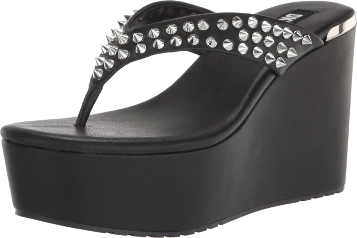 DKNY Women's Tina Stud Platform Wedge Sandal