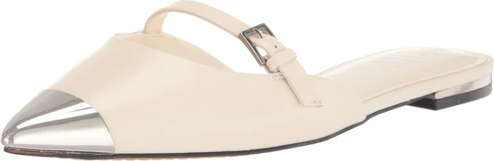 DKNY Women's Vivian Pointed Toe Flat Mule with Belt Detail