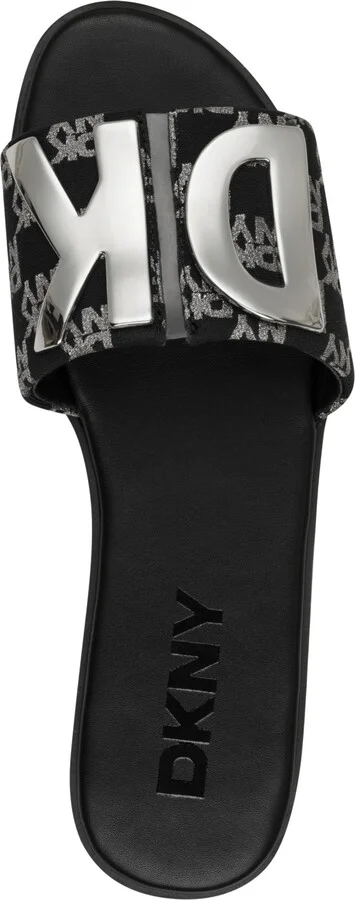 Dkny Women's Waltz Slip-On Flat Sandals - Black, Nickel - Image 4