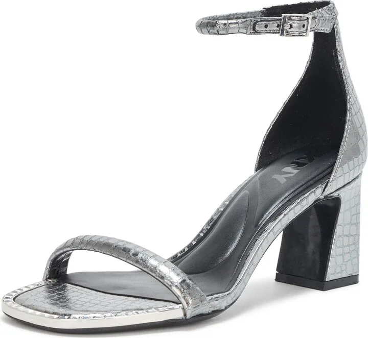 DKNY Women's Wenda Evening Ankle Strap Block Heel Heeled Sandal