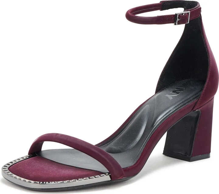 DKNY Women's Wenda Evening Ankle Strap Block Heel Heeled Sandal