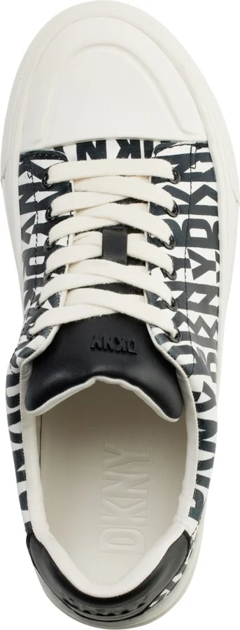 Dkny Women's York Lace-Up Low-Top Sneakers - Black/ Eggnog - Image 4