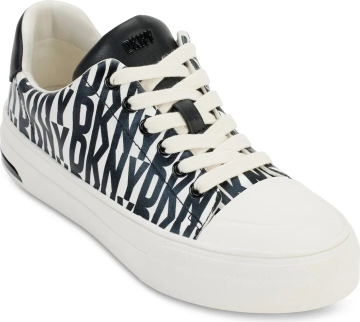 Dkny Women's York Lace-Up Low-Top Sneakers - Black/ Eggnog