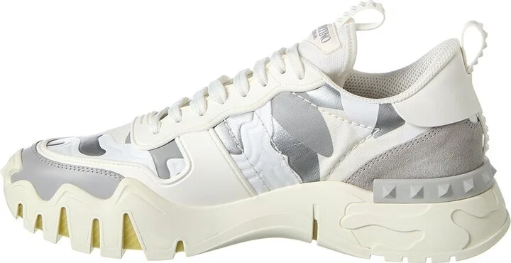 Dnu/Inactive Valentino Camo Canvas & Leather Sneaker - Image 2