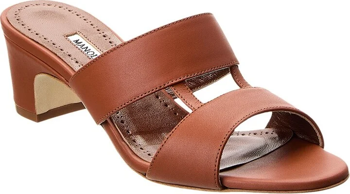 DNU Manolo Blahnik Chus 50 Leather Sandal (Authentic Pre-Owned)