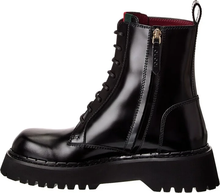 Dnu Pack Gucci Web Leather Boot - Image 2