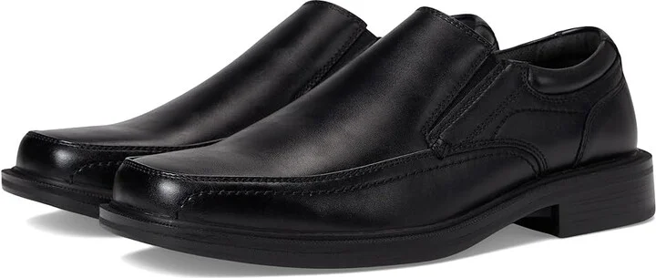 Dockers Edson Moc Toe Loafer Men's Plain Toe Shoes Black Polished Full Grain : 7 D - Medium, Full Grain leather