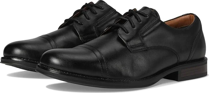 Dockers Garfield Men's Lace Up Cap Toe Shoes Black : 7 D - Medium, Faux Leather