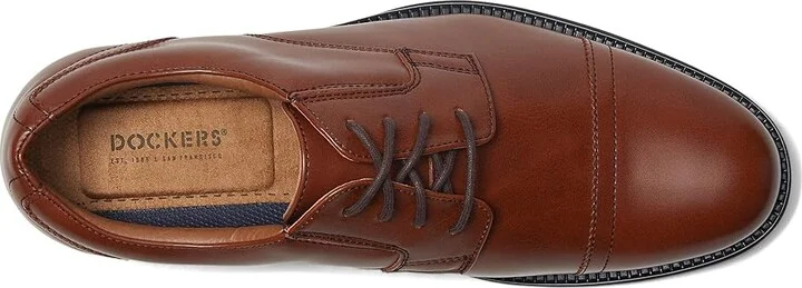 Dockers Garfield Men's Lace Up Cap Toe Shoes Tan : 9 D - Medium, Faux Leather - Image 2