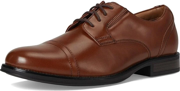 Dockers Garfield Men's Lace Up Cap Toe Shoes Tan : 9 D - Medium, Faux Leather - Image 5