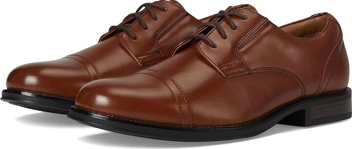 Dockers Garfield Men's Lace Up Cap Toe Shoes Tan : 9 D - Medium, Faux Leather