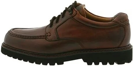 Dockers Glacier Men's Lace Up Moc Toe Shoes Dark Tan Leather : 7 D - Medium - Image 7