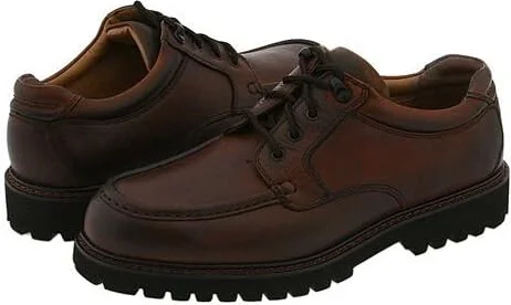 Dockers Glacier Men's Lace Up Moc Toe Shoes Dark Tan Leather : 7 D - Medium