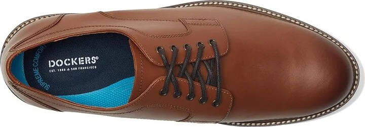 Dockers Ludgate Men's Lace Up Wing Tip Shoes Butterscotch : 7 D - Medium, Leather - Image 2