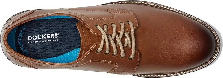 Dockers Ludgate Men's Lace Up Wing Tip Shoes Cognac : 7 D - Medium, Leather - Image 2