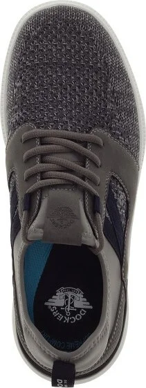 Dockers Mens Adan Knit and Synthetic Leather Casual Slip On Sneaker Shoe, Navy/Tan, Size - Image 4