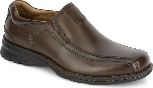 Dockers Mens Agent Leather Dress Casual Loafer Shoe, Dark Tan, Size