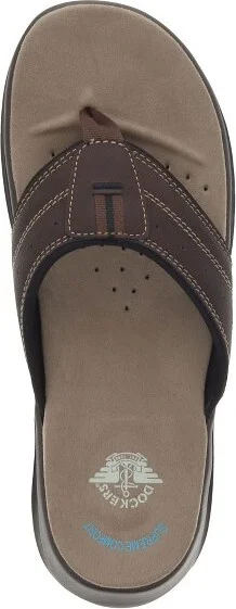 Dockers Mens Banks Casual Flip Flop Sandal Shoe, Dark Brown/Black, Size - Image 2