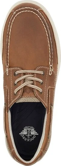 Dockers Mens Beacon Leather Casual Classic Boat Shoe with Stain Defender, Tan/Taupe, Size - Image 3