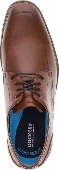 Dockers Mens Belson Moc Toe Dress Oxford Lace Up Shoes, Cognac, Size - Image 2