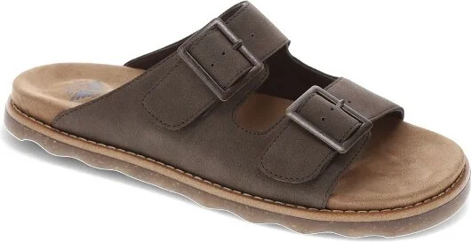 Dockers Mens Benham Synthetic Suede Casual Slip On Sandal Shoe, Brown, Size