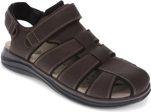 Dockers Mens Byrd Outdoor Sport Fisherman Sandal Shoe, Dark Brown/Black, Size
