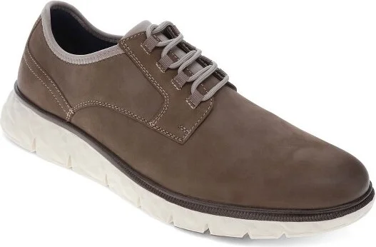 Dockers Mens Callum Genuine Leather Casual Lace Up Oxford Shoe, Taupe, Size