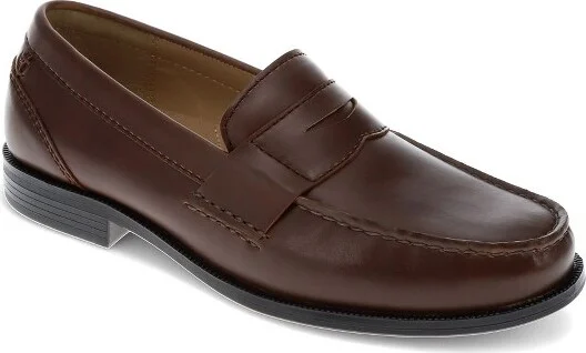 Dockers Mens Colleague Dress Penny Loafer Shoe, Dark Brown, Size