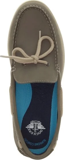Dockers Mens Darnell Genuine Leather Dress Casual Slip On Boat Shoe, Olive, Size - Image 2