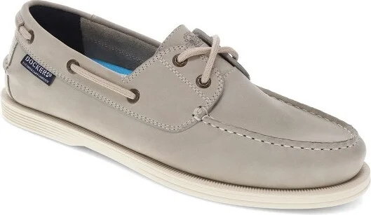 Dockers Mens Dennison Genuine Leather Dress Casual Boat Shoe, Light Grey, Size