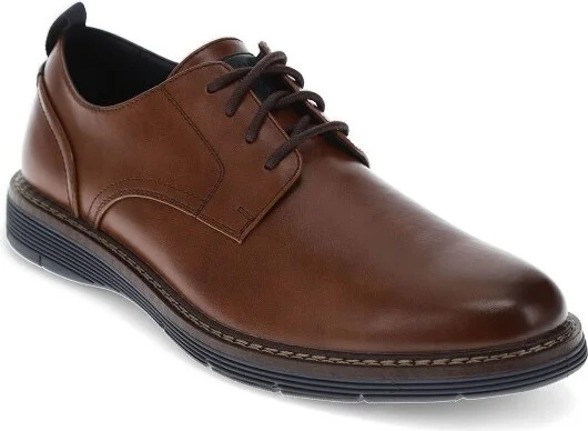 Dockers Mens Easedale Dress Casual Lace Up Oxford Shoe, Cognac, Size