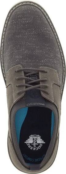 Dockers Mens Edgehill Knit and Synthetic Leather Dress Casual Lace Up Oxford Shoe, Charcoal, Size - Image 2