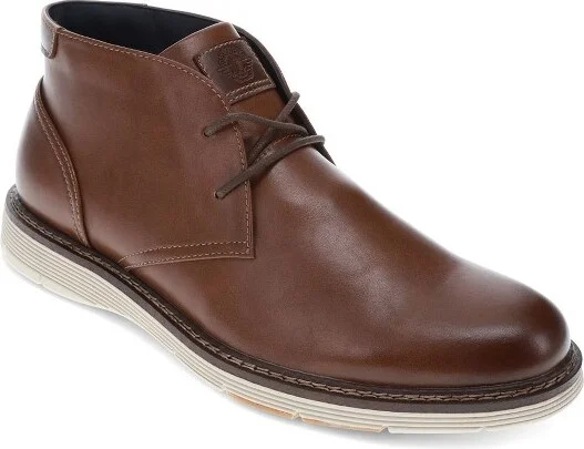 Dockers Mens Esmond Dress Casual Lace Up Ankle Boot, Cognac, Size