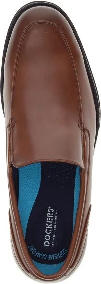 Dockers Mens Eton Synthetic Leather Dress Loafer Slip On Shoe, Cognac, Size - Image 2