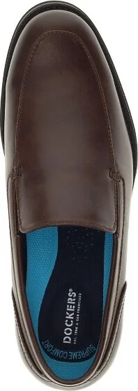 Dockers Mens Eton Synthetic Leather Dress Loafer Slip On Shoe, Cognac, Size - Image 3