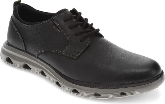 Dockers Mens Finley Casual Lace Up Oxford Shoes, Black/Grey, Size