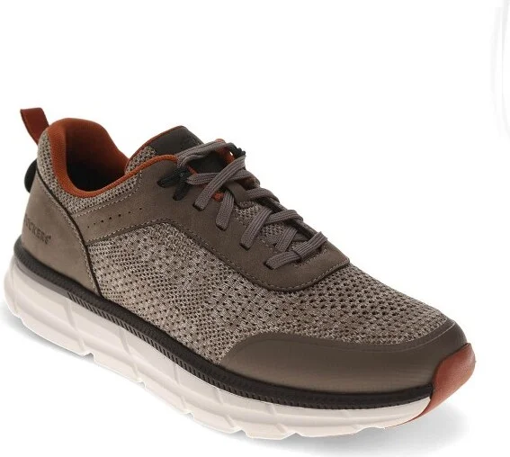 Dockers Mens GO-4-IT Active Rebound Knit Sneaker, Taupe, Size