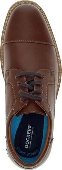 Dockers Mens Hartbury Dress Casual Lace Up Oxford Shoe, Dark Tan, Size - Image 2