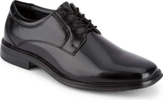 Dockers Mens Irving Slip Resistant Work Dress Oxford Shoe, Black, Size