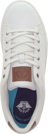 Dockers Mens Jensen Synthetic Leather Casual Lace Up Sneaker Shoe, Black, Size - Image 5