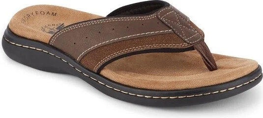 Dockers Mens Laguna Casual Flip-Flop Sandal Shoe, Briar, Size