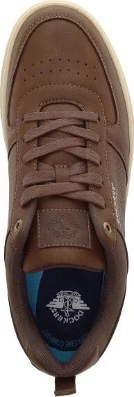 Dockers Mens Landon Synthetic Leather Casual Lace Up Sneaker Shoe, Taupe, Size - Image 3
