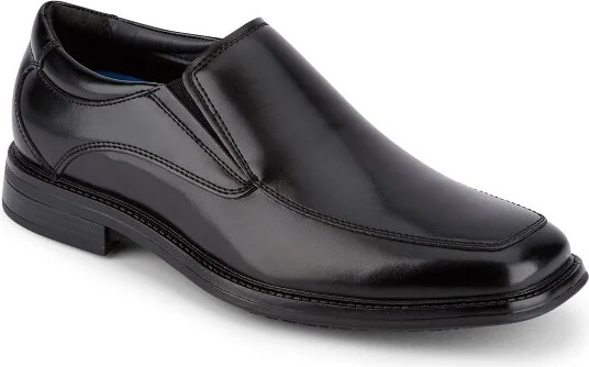Dockers Mens Lawton Slip Resistant Work Dress Loafer Shoe, Black, Size 9.5 W