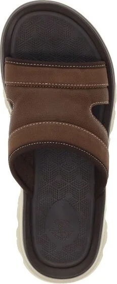 Dockers Mens Luis Synthetic Leather Casual Slip On Sandal Shoe, Dark Tan, Size - Image 2