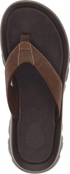Dockers Mens Luka Synthetic Leather Casual Flip Flop Sandal Shoe, Dark Tan, Size - Image 2