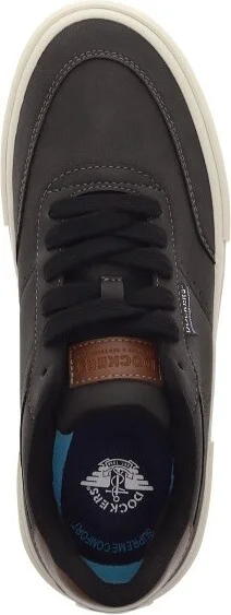 Dockers Mens Marco Synthetic Leather Casual Lace Up Sneaker Shoe, Black, Size - Image 2