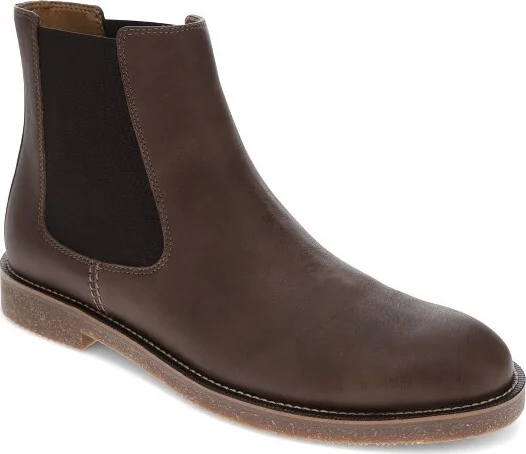 Dockers Mens Novato Dress Casual Slip On Chelsea Boots, Dark Brown, Size