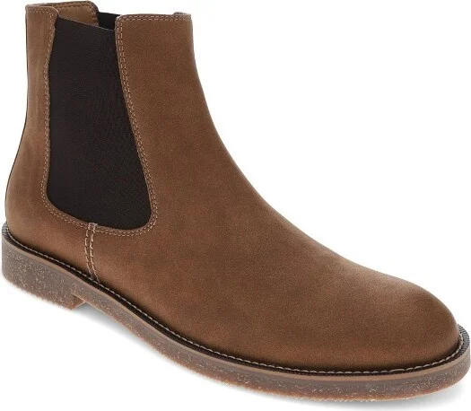 Dockers Mens Novi Dress Casual Slip-on Chelsea Boots, Dark Tan, Size